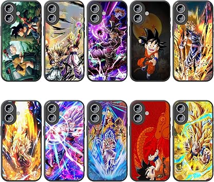 Dragon Ball Smartphone Case, iPhone 17 Phone Cover, Compatible with All Models, Son Goku, iPhone Smartphone Cover, For 17, Dolagonboru, Stylish, Shockproof, Cute, Waterproof Case, Camera Lens