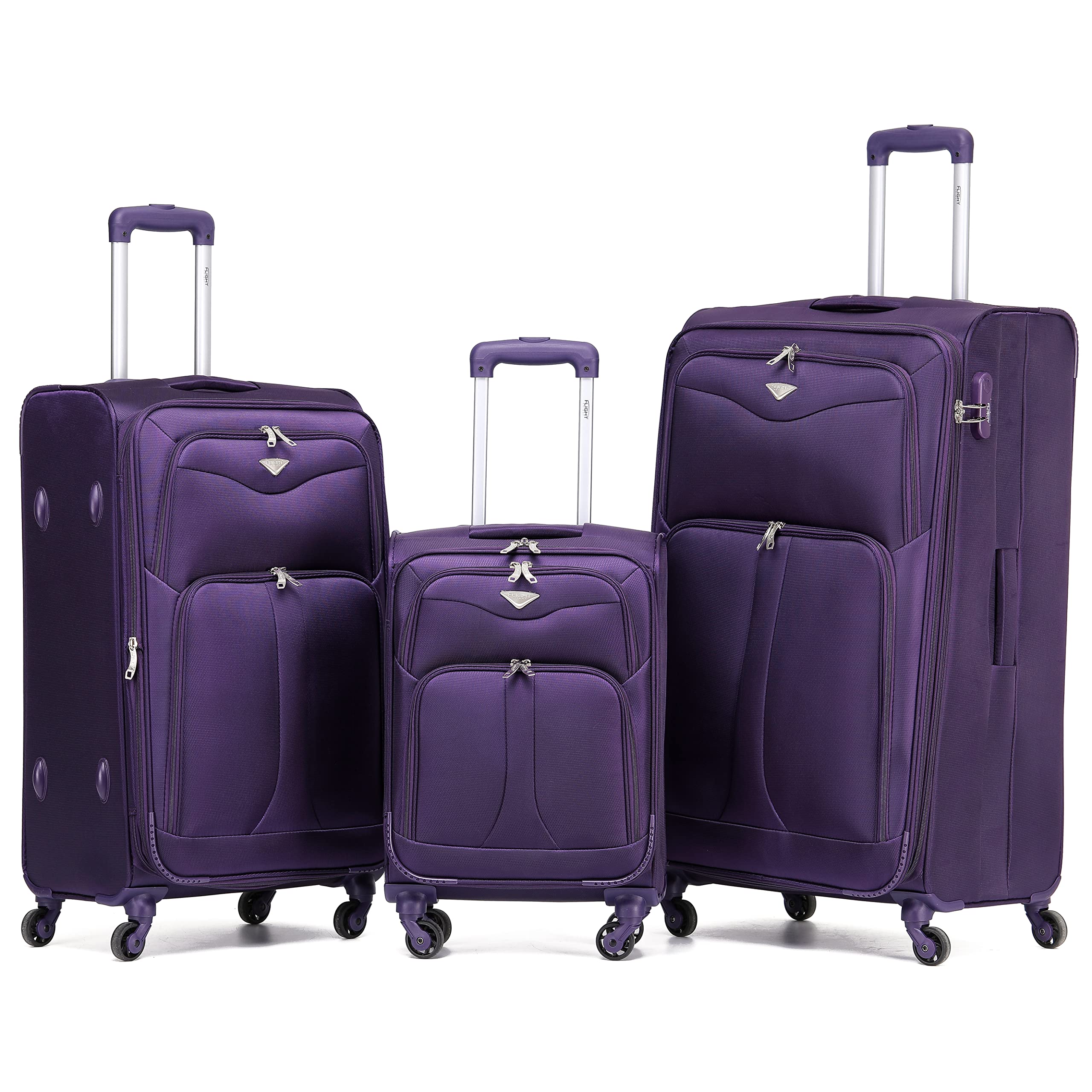 Flight Knight Lightweight 4 Wheel 800D Soft Case Suitcases Anti Crack Cabin & Hold Luggage Options Approved for Over 100 Airlines Including easyJet, BA & Many More! — view 106