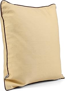 Yellow Organic Hemp Throw Pillow 380GSM – Handcrafted Linen-Look Cushion...