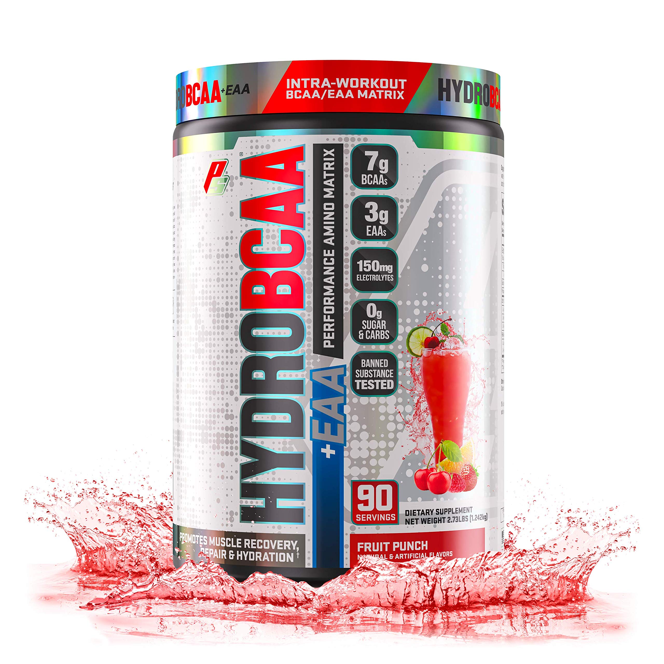 ProSupps® Hydro BCAA + Essential Amino Acid EAA Full Spectrum Matrix, 7g BCAAs, 10g EAAS, 0g Sugar, 0g Carbs, 150g Electrolytes, 1.242kg, 90 Servings, Fruit Punch