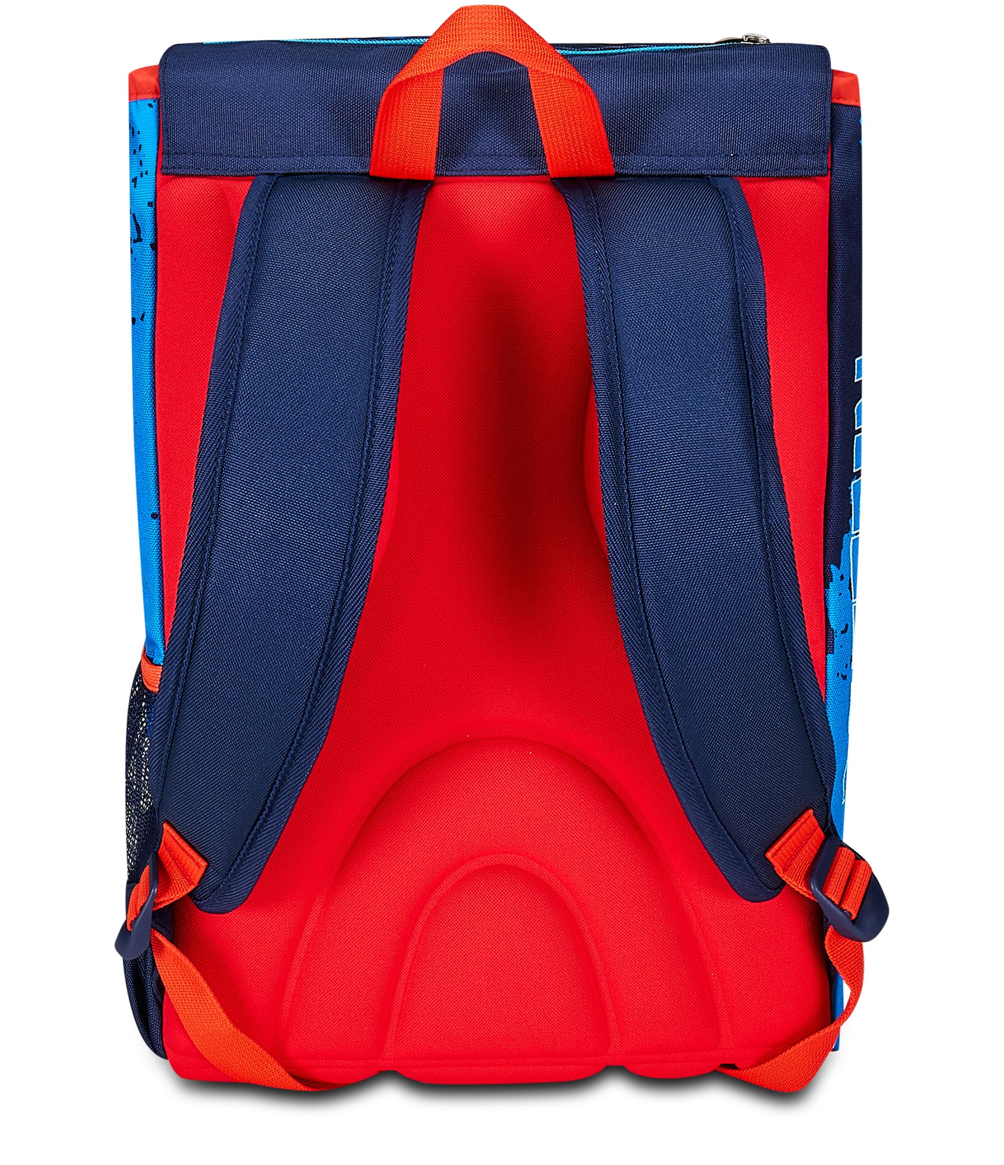 Seven Zaino Scuola Estensibile Disney - Captain America Legendary Avenger, Blu Rosso Bianco - Doppio Scomparto, Tasca Porta Borraccia - Bambino Marvel