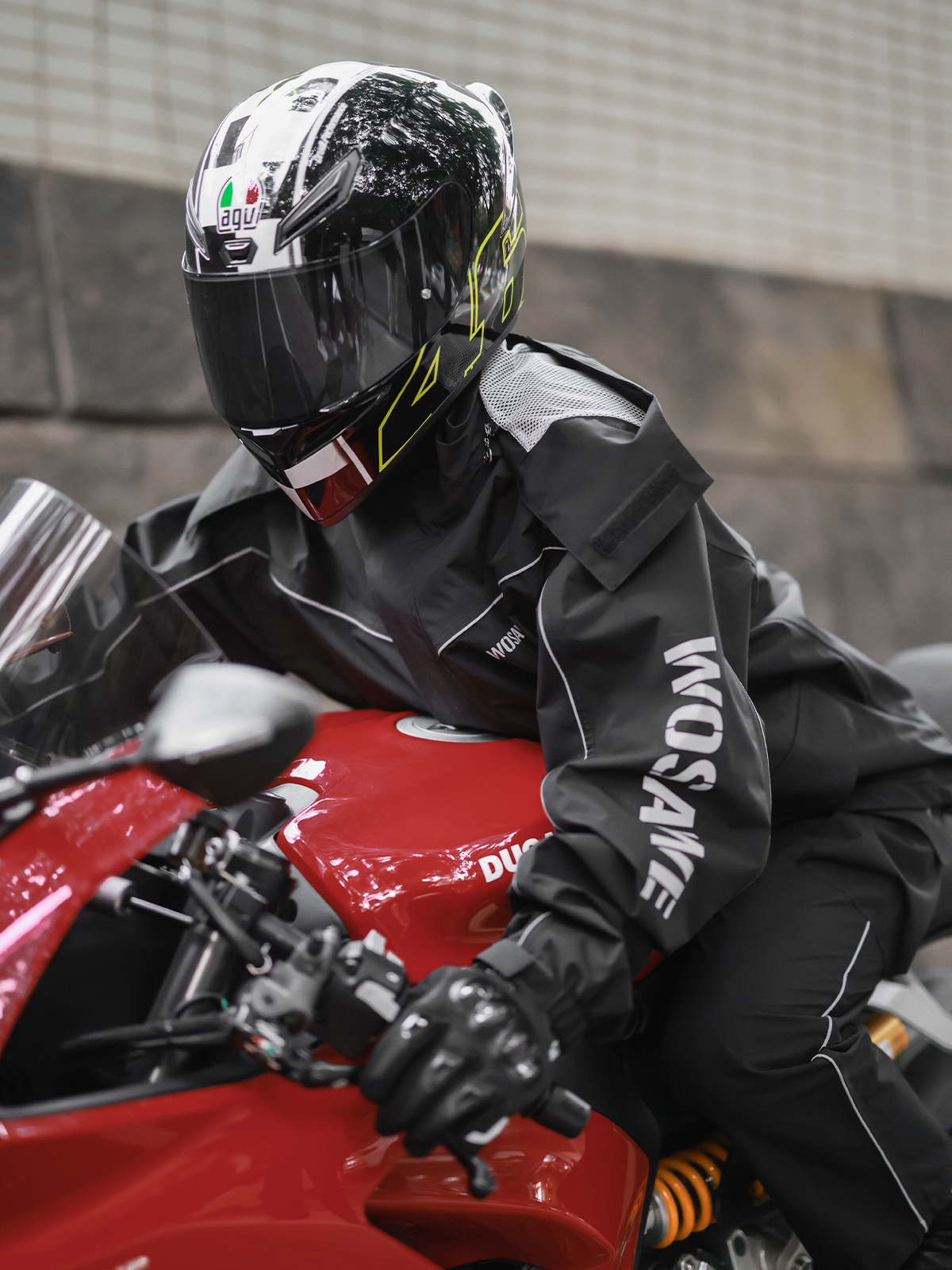 Amazon.com: WOSAWE Unisex Motorcycle Rain Jacket Men Waterproof
