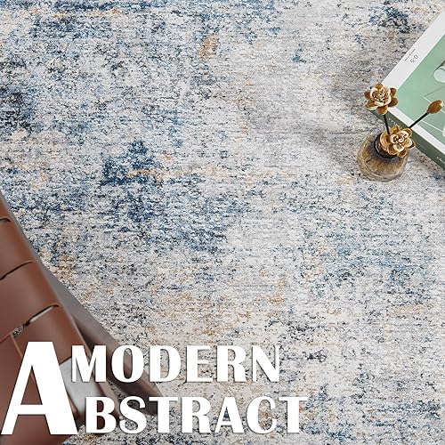 Vista 89 de jinchan Alfombra de pasillo de 2 x 6 pulgadas, lavable, moderna, abstracta, gris, con estampado múltiple, alfombra para interiores, contemporánea