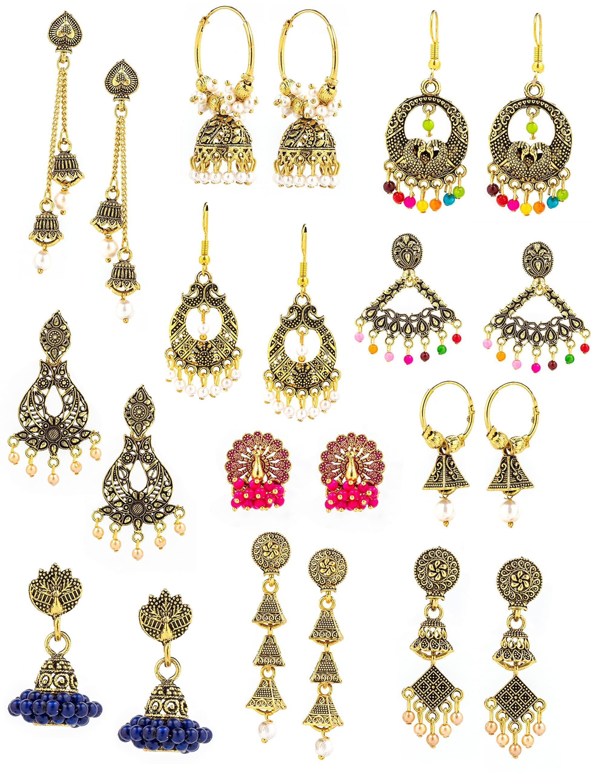 kreyams Earrings for Women fashion Jhumka for Girls | Combo Set of 11 Set | Fashion Jewellery Women Artificial Gold Plated | Fancy latest Alloy Jhumki Chandbali Earring | Drops & Danglers (B0C24VZWCV) Amazon Price History, Amazon Price Tracker