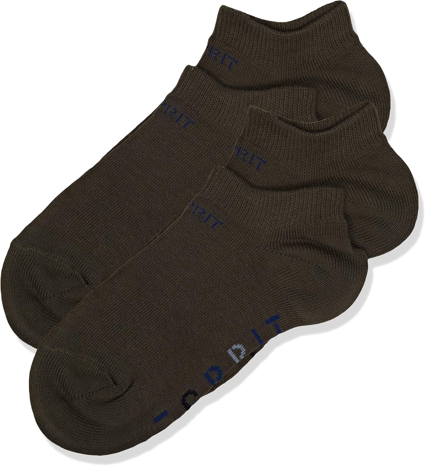 ESPRIT Lot 2 Paires Socquettes Enfant Logo Coton Bio Respirantes - Talon Et Orteils Renforcés, 23-42