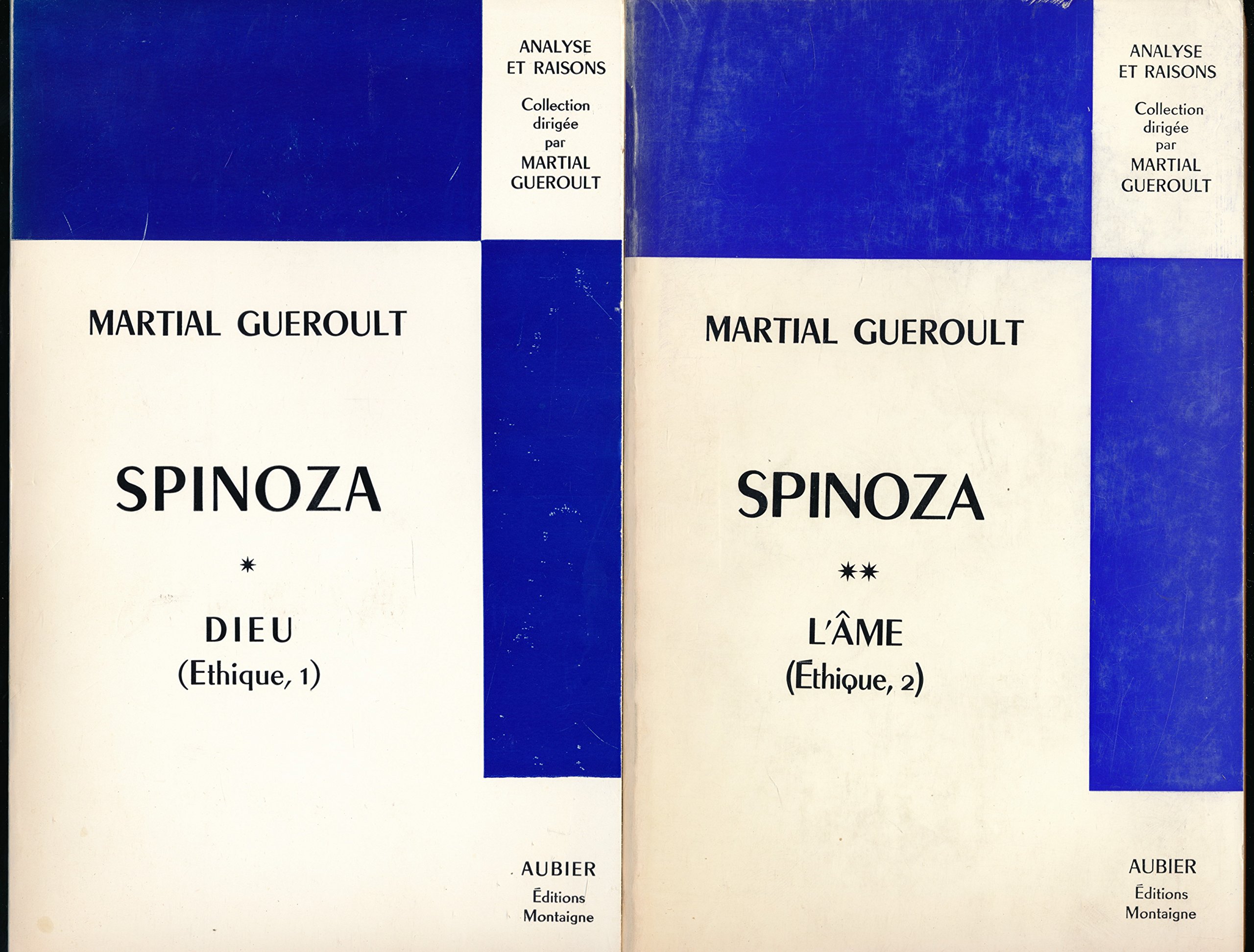 Spinoza (Complet en 2 tomes) - Tome I, Dieu (Ethique, 1) - Tome II, L'âme (Ethique, 2) - Index des noms propres cités - Editions originales