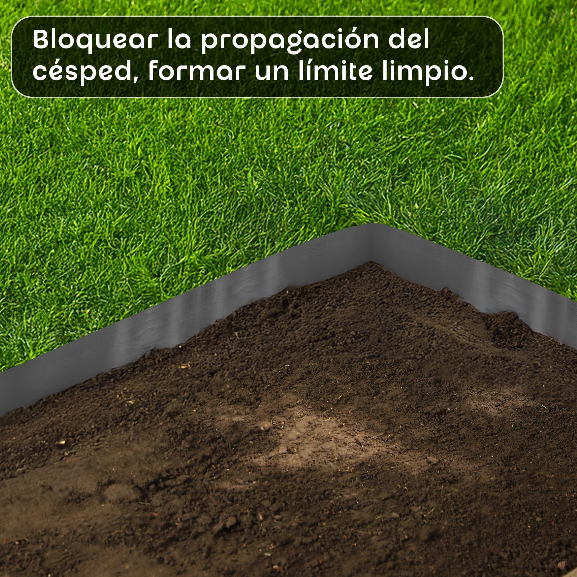 GARDENIX WoodBorder - Borde Flexible con Aspecto de Madera (plástico, Longitud 10 m, Altura 13 cm), Color marrón