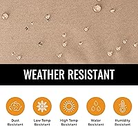 Vista 5 de KHOMO GEAR Funda de TV para exteriores, color marrón, protector universal resistente a la intemperie para TV de 65 a 70 pulgadas, se adapta a