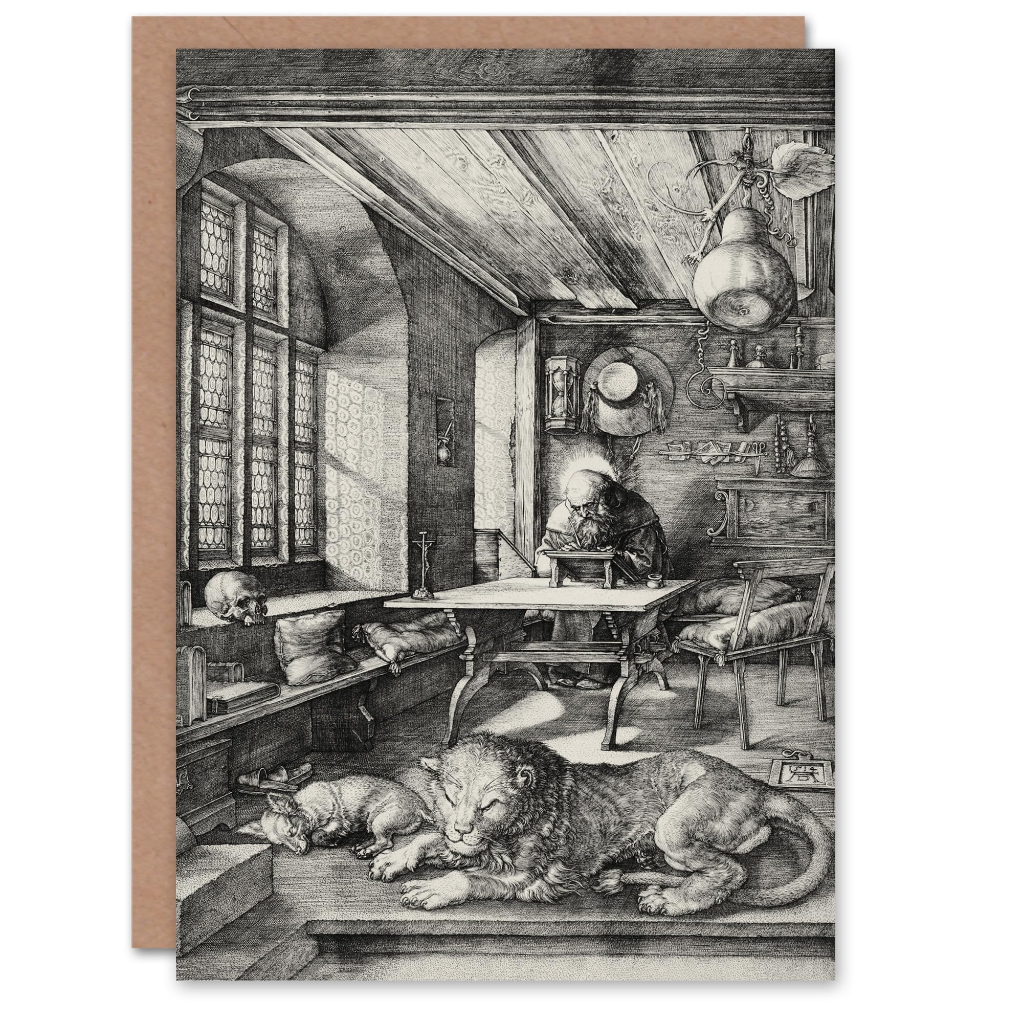 Artery8 Albrecht Durer Art Card Saint Jerome in His Study