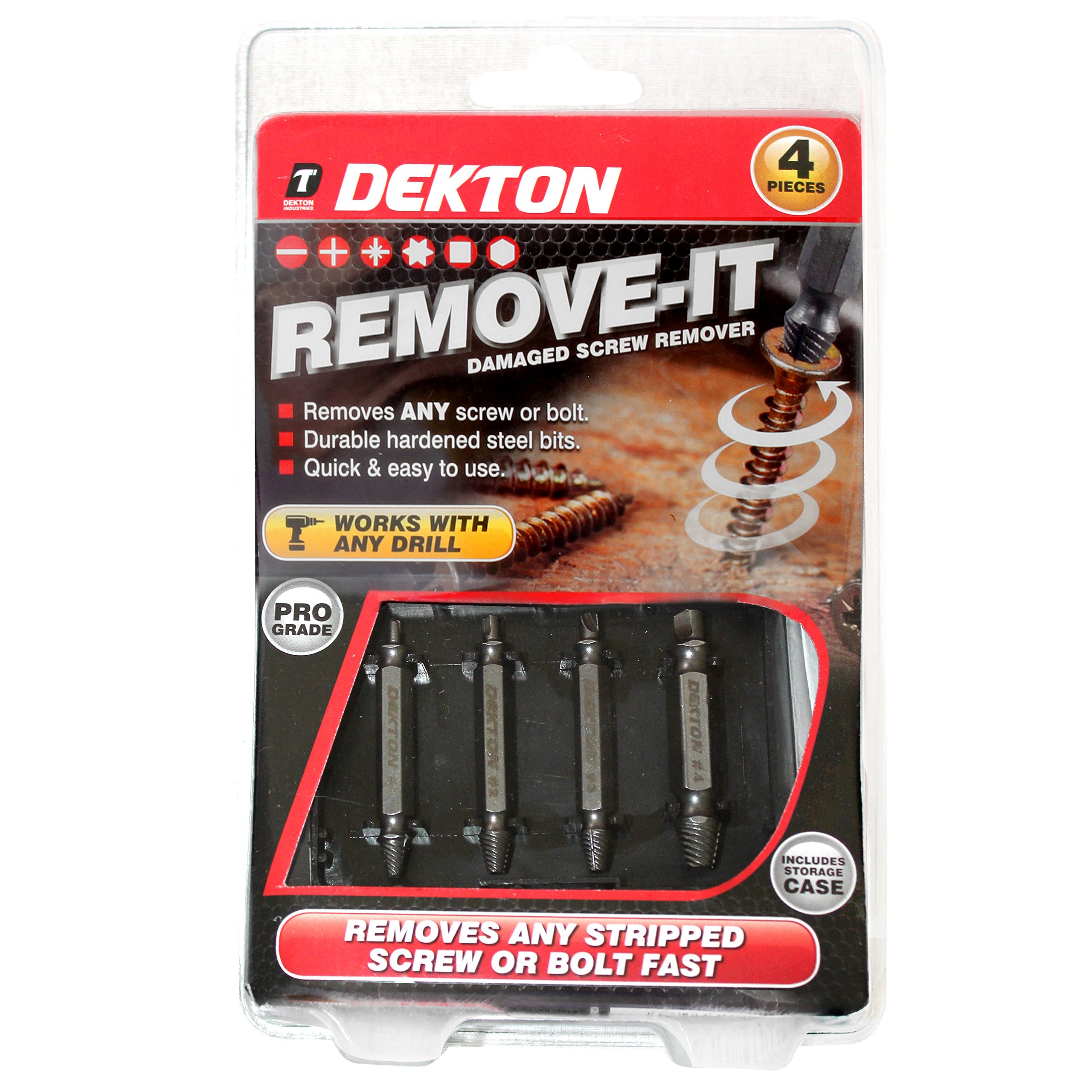 DEKTON DT65924 Pro Screw Remover, Black/Red