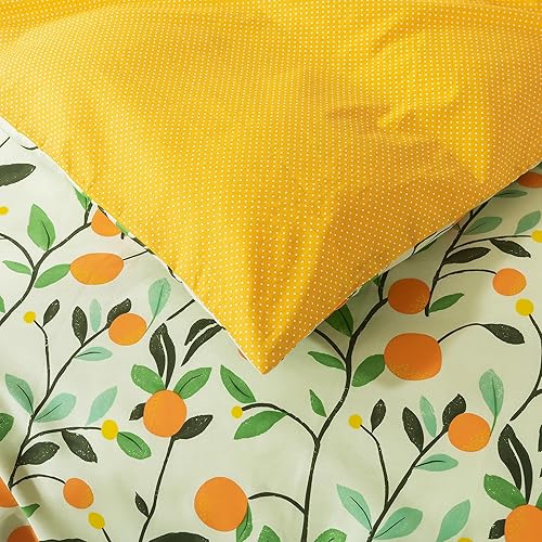 Miniatura 201 de HoneiLife - Juego de funda de edredón floral 100% algodón, 3 piezas, botánica, ropa de cama con cierre de cremallera y lazos en las esquinas