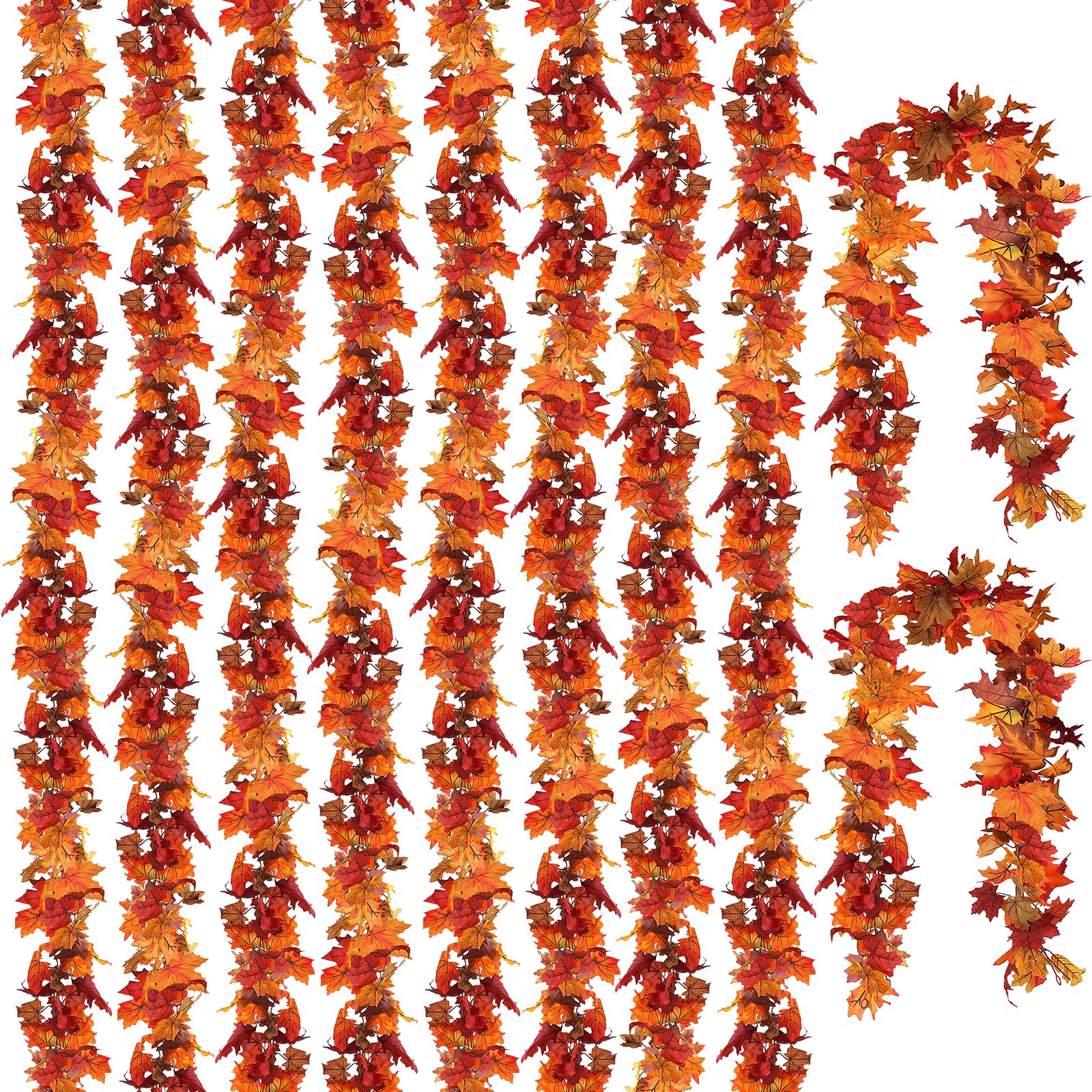 Fall Garland - 29.5ft Artificial Maple Leaves -10 Fall Garland - 29.5ft Artificial Maple Leaves -10