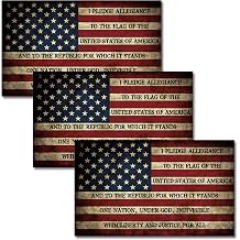 Anley 5 X 3 inch Worn American US Flag Decal - Patriotic Stars Reflective Stripe USA Flag Car Stickers - Support US Military 3 Pack