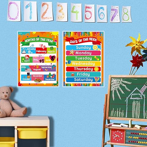 Miniatura 6 de Los carteles laminados de días de la semana, meses del año conozcan el calendario para niños