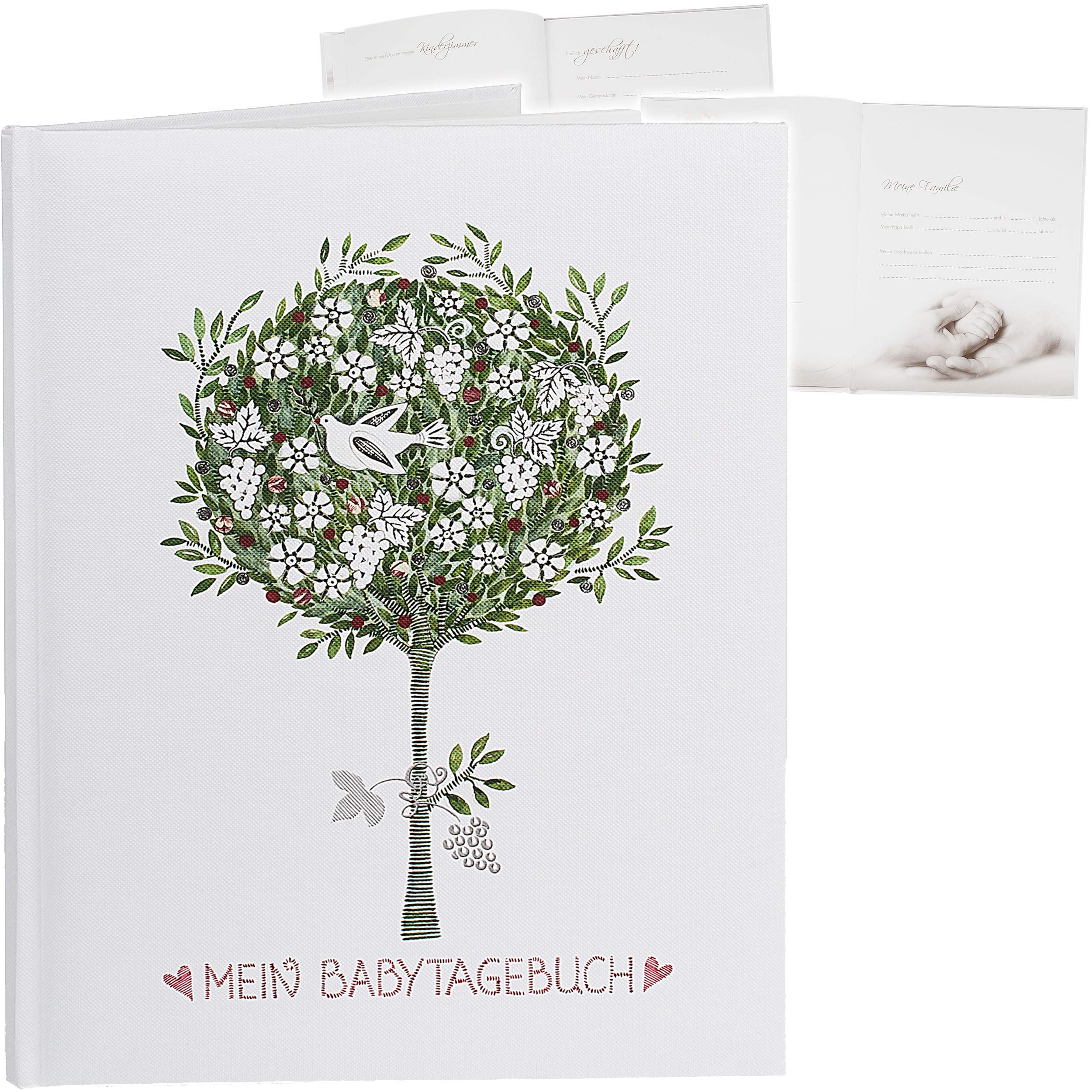 alles-meine.de GmbH 3 TLG. Set: großes XL - Fotoalbum/Fotobuch + Babytagebuch - Erinnerungsalbum unser Baby + unser Enkelkind Album - Buch - zum selbst gestalten + Seiten z..