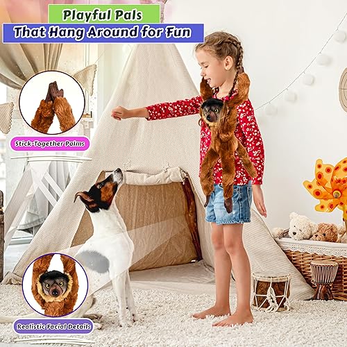 Miniatura 4 de Forest & Twelfth Juguetes de animales colgantes de lémur con cuello para niños, juguetes de peluche para niños, animales de peluche para niños,