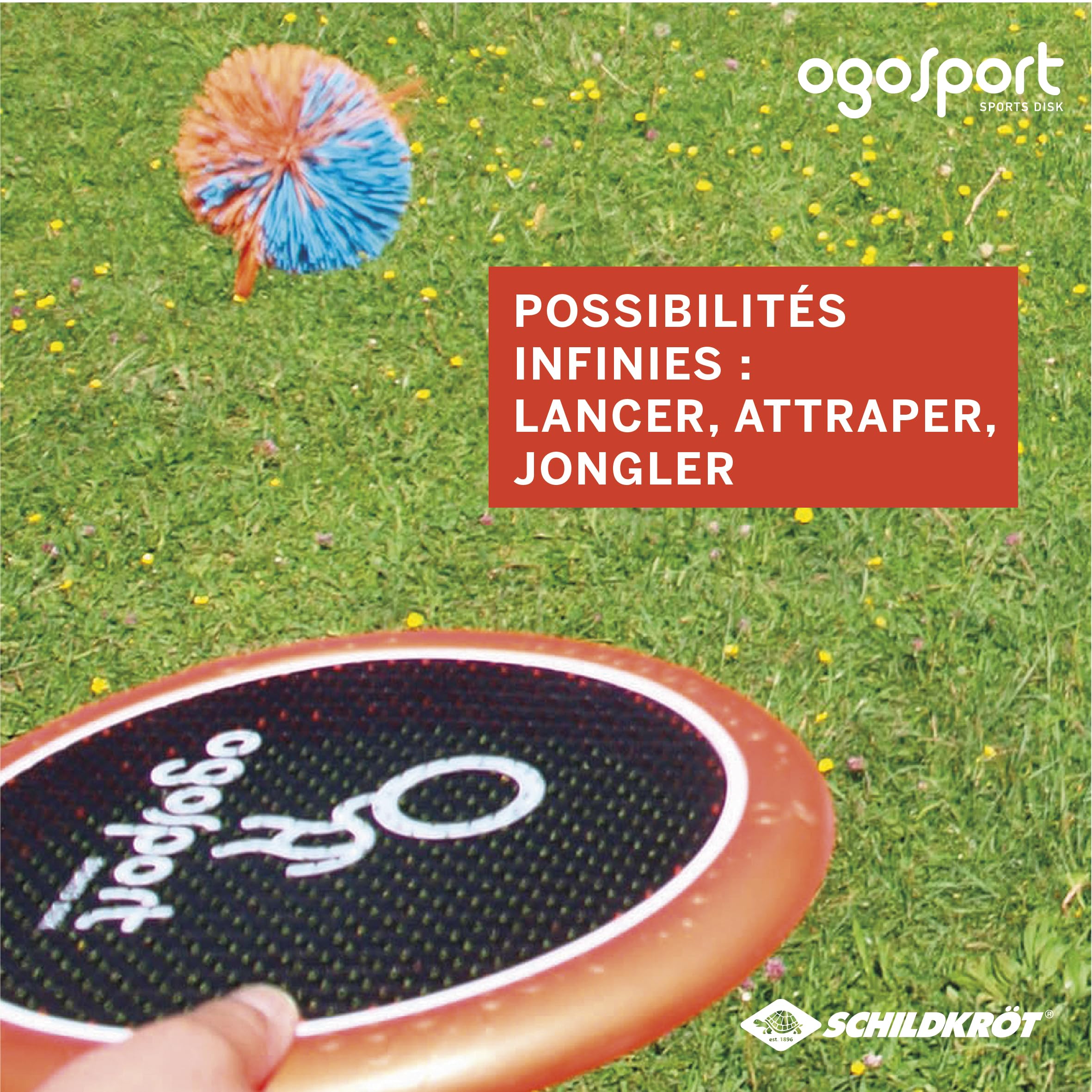 Set, 2 Disques Souples Ogo Ø29cm, 1 Balle, Taille Standard, Le Classique Jeu Populaire