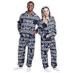 FOCO Tennessee Titans NFL Ugly Pattern One Piece Pajamas - L