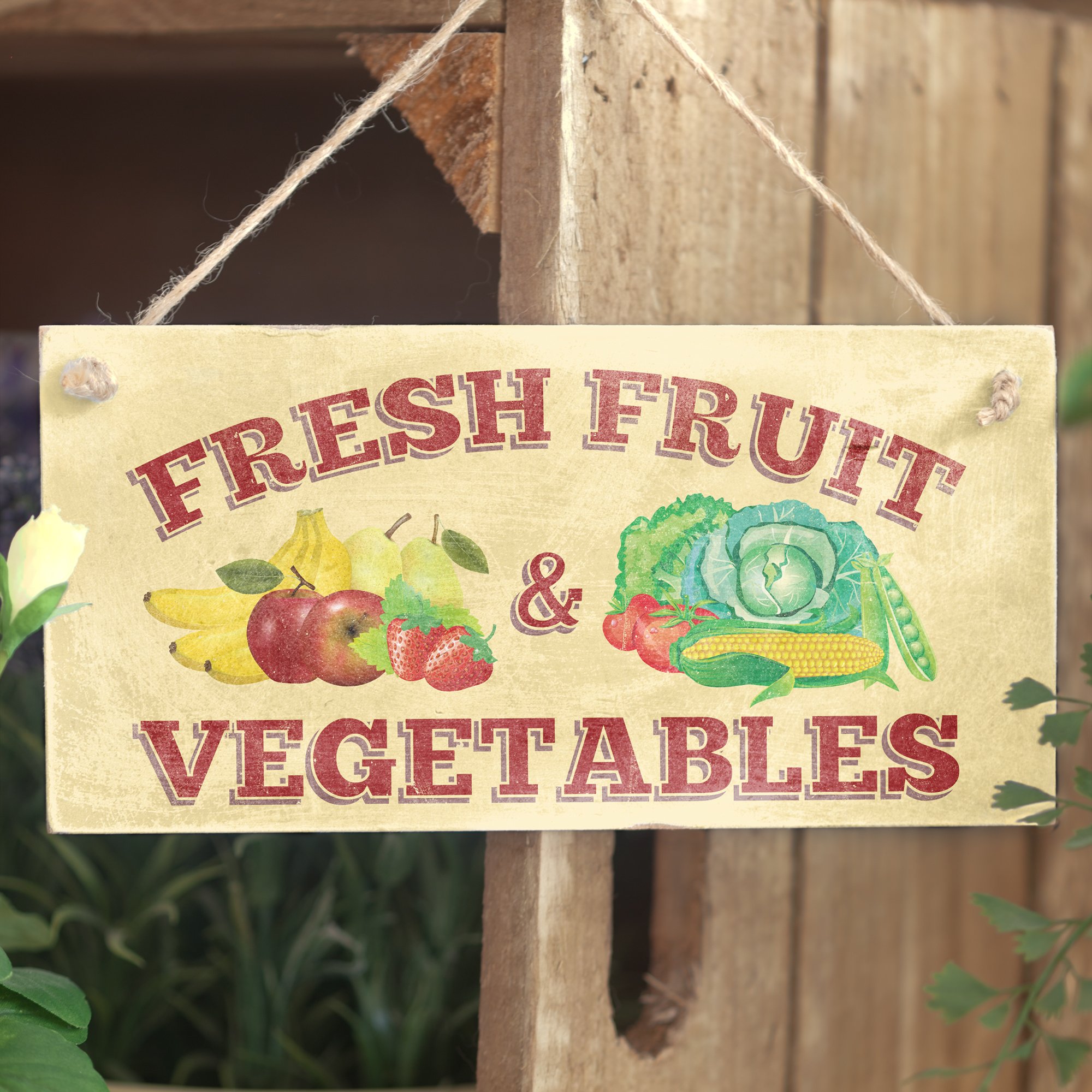 FJQWKLF Farm Fresh Harvest s Targa in metallo in metallo Frutta Poster dipinto per frutteto Bordo Agriturismo Rurale Decorazione della casa da parete 8x12 pollici