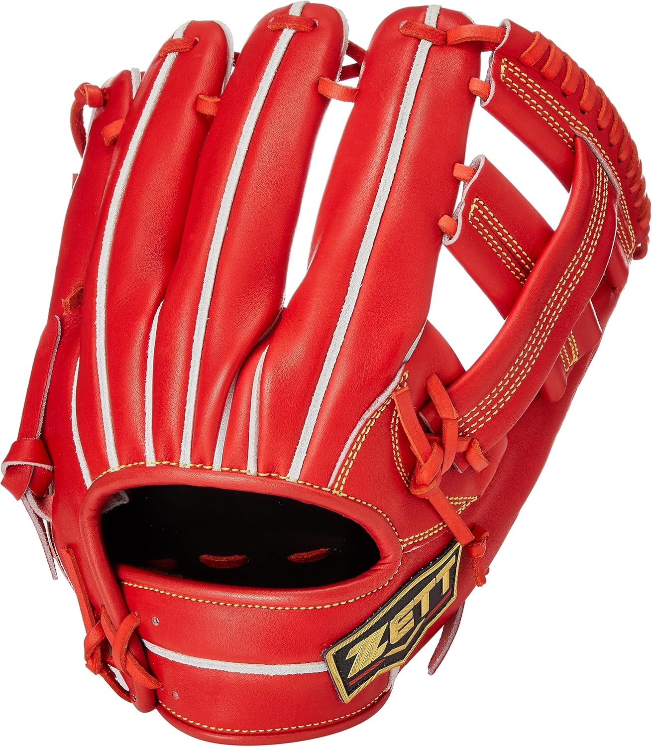 ZETT BPROG260S Hard Baseball Glove Pro Status, for Second Short, Naoki Yoshikawa, Right Throw, Deep Orange