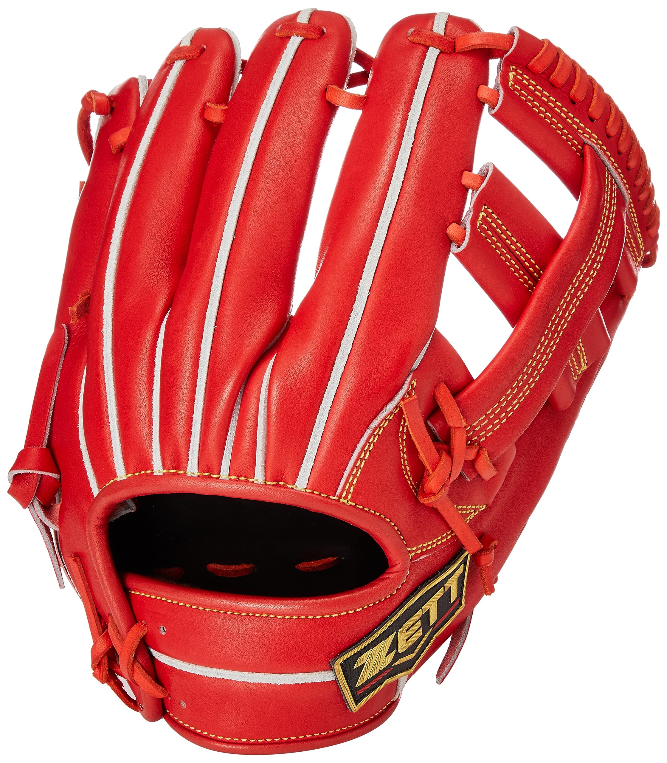 ZETT BPROG260S Hard Baseball Glove Pro Status, for Second Short, Naoki Yoshikawa, Right Throw, Deep Orange