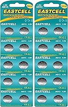 AG13 Button Cell (LR44 / A76), 20 Multipack (2 x 10 Blisters), 1.5 V Alkaline Battery with Max. 145 mAh for Toys, Calculators, Lasers - High Capacity