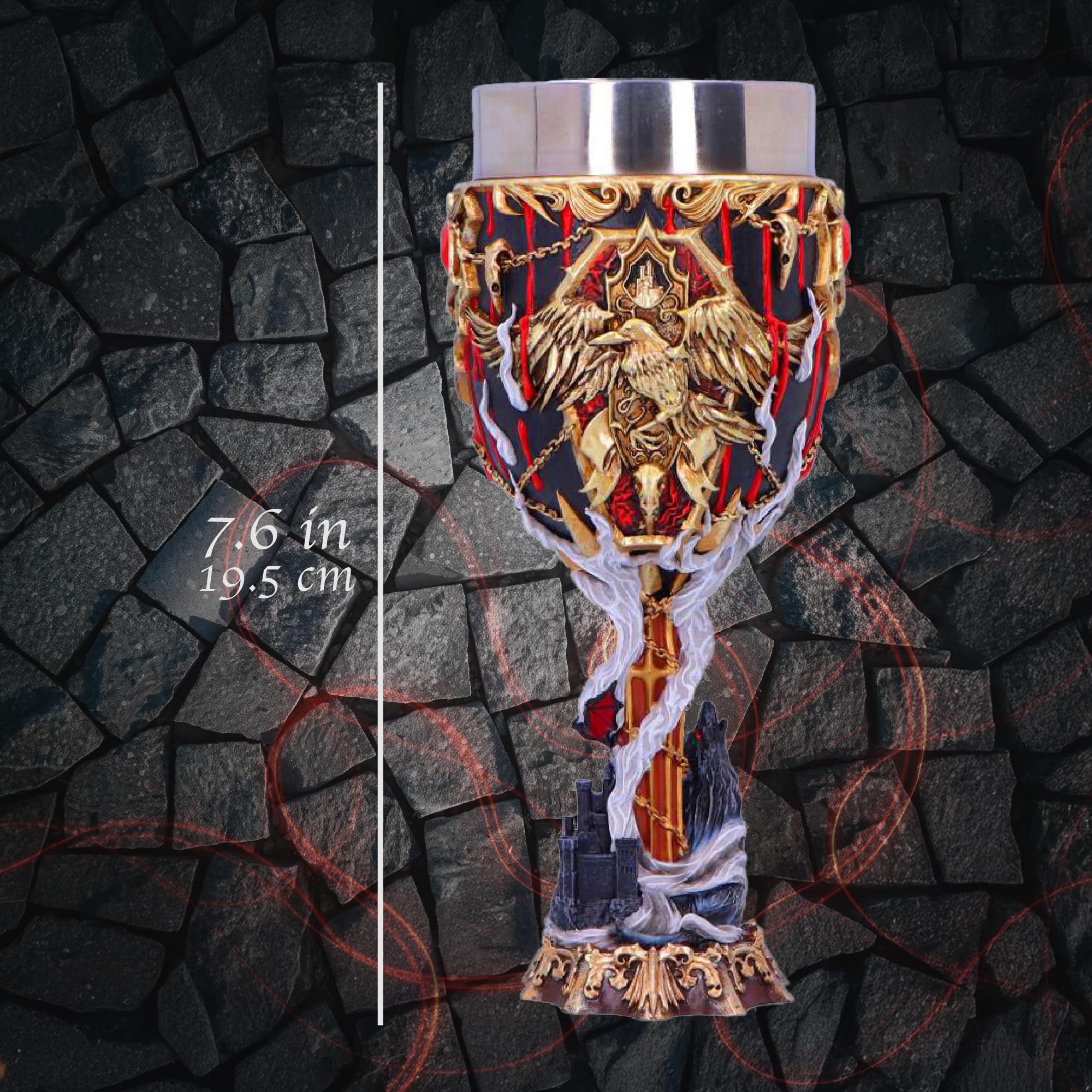 Nemesis Now Dungeons & Dragons Strahd - Copa decorativa de fantasía, diseño gótico medieval, mercancía coleccionable para juegos