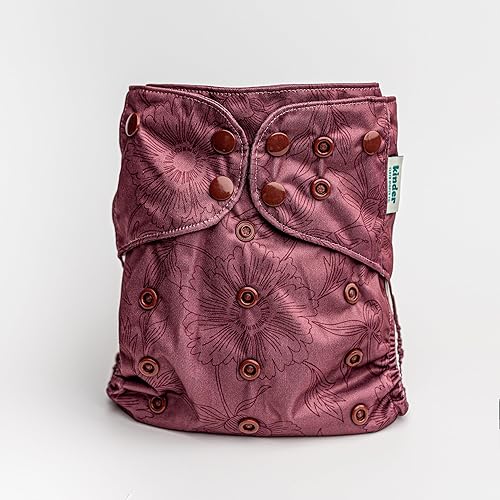 Miniatura 4 de Kinder Juego de 5 pañales de tela reutilizables para bebé, estilo de bolsillo, camiseta atlética que absorbe la humedad, recién nacido a orinal 7-60