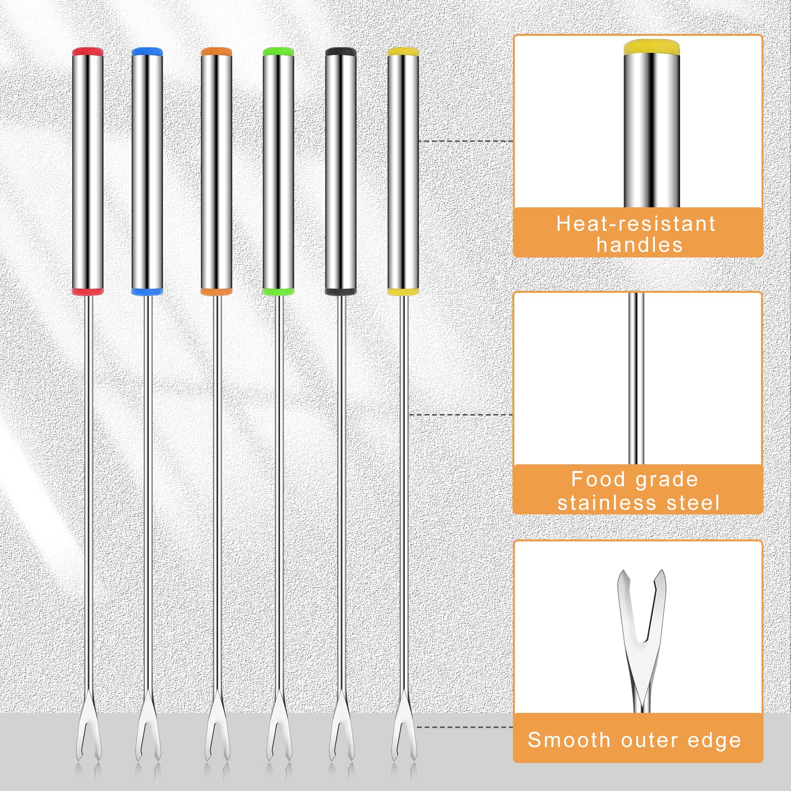 18 Pcs Fondue Forks Stainless Steel, Cheese Fondue Forks, 9.3 Inch — Amazon image 3