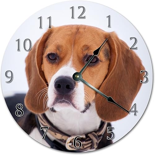 Reloj de cerca de Beagle de 10.5 pulgadas, reloj impreso, reloj de pared grande de 10.5 pulgadas, reloj de decoraciĂłn del hogar Reloj de cerca de Beagle de 10.5 pulgadas, reloj impreso, reloj de pared grande de 10.5 pulgadas, reloj de decoraciĂłn del hogar