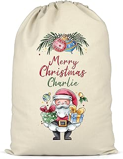 Shopagift Personalised Christmas Sack Santa Presents Xmas Gift Bag for Presents X-Large 70cm x 50cm