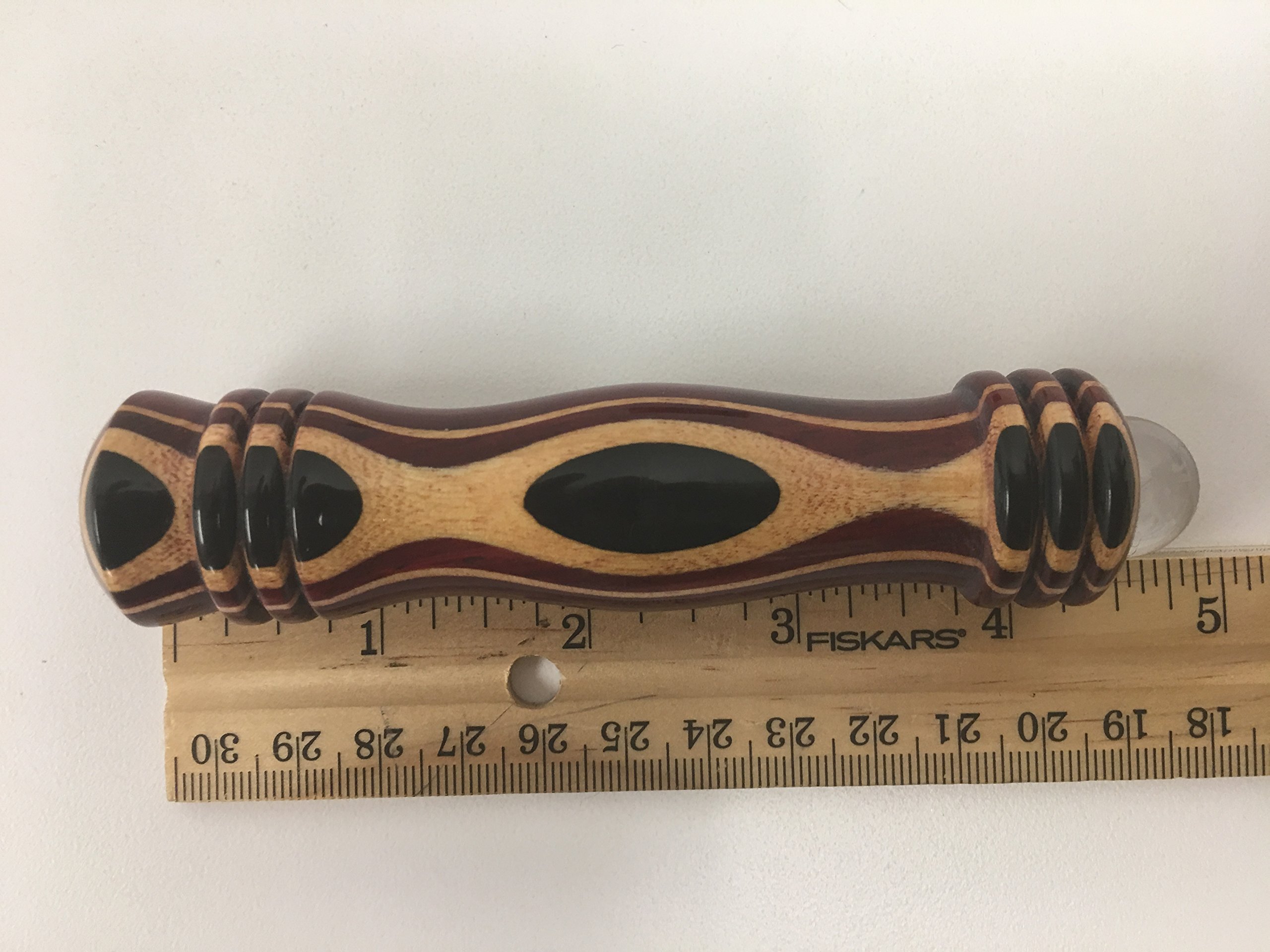 N&J Handcrafted Teleidoscope - Solid Teak Wood Kaleidoscope 5.75 Inch With Wood Base