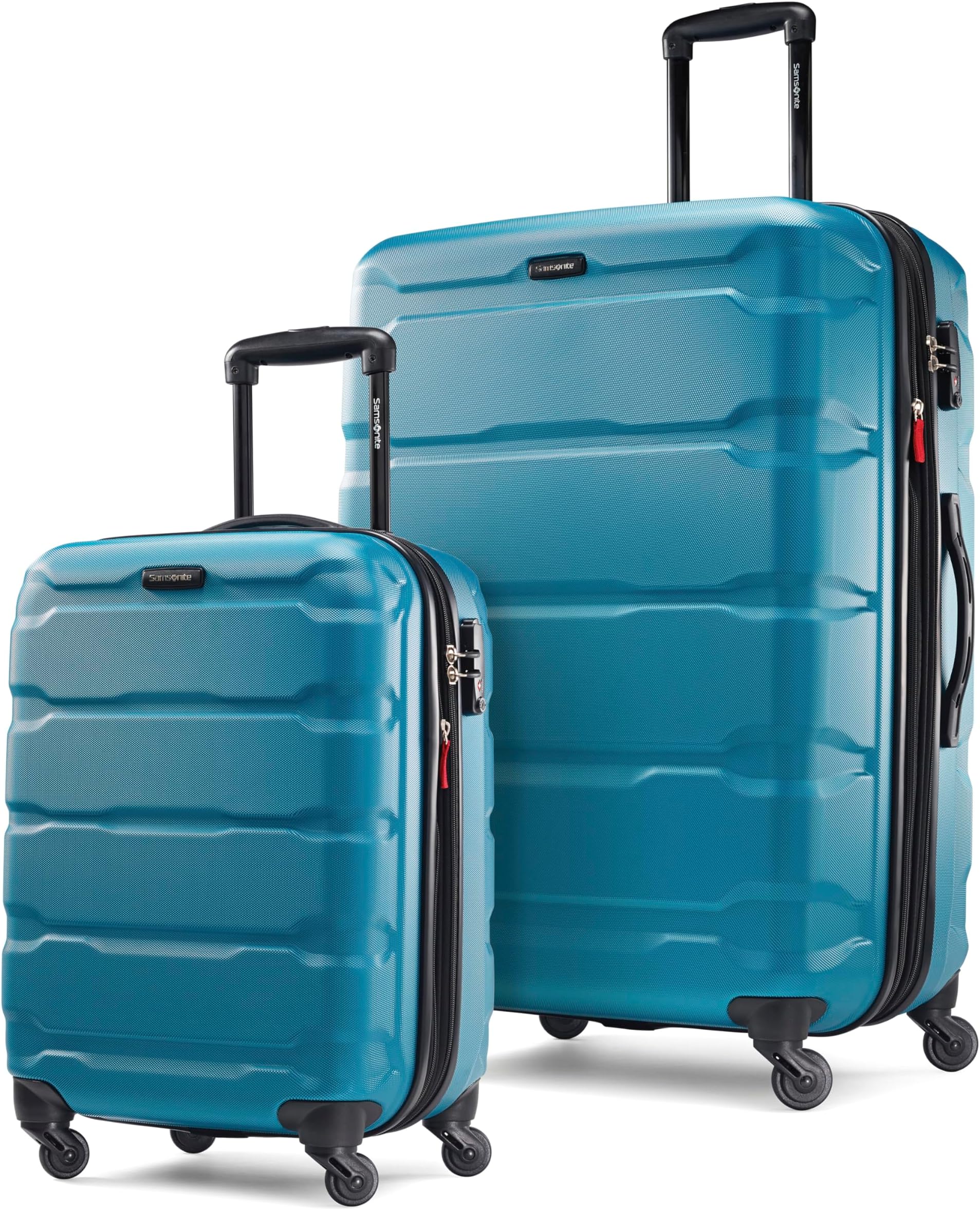 Omni PC Hardside Expandable Luggage with Spinner Wheels, Caribbean Blue, 2-Piece Set (20/28)