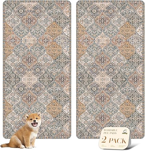 Miniatura 65 de nunubaby Almohadillas lavables para orina de perros, elegante, antideslizante, a prueba de fugas, reutilizable, ultraabsorbente, para jaulas y