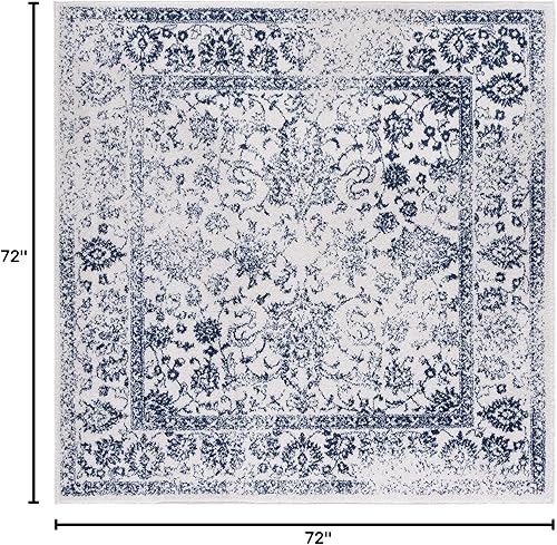 Miniatura 679 de Safavieh colección Adirondack - Alfombra de área, 6 x 9 pies, gris y azul, diseño oriental desgastado, no desprende pelusa, fácil cuidado, ideal