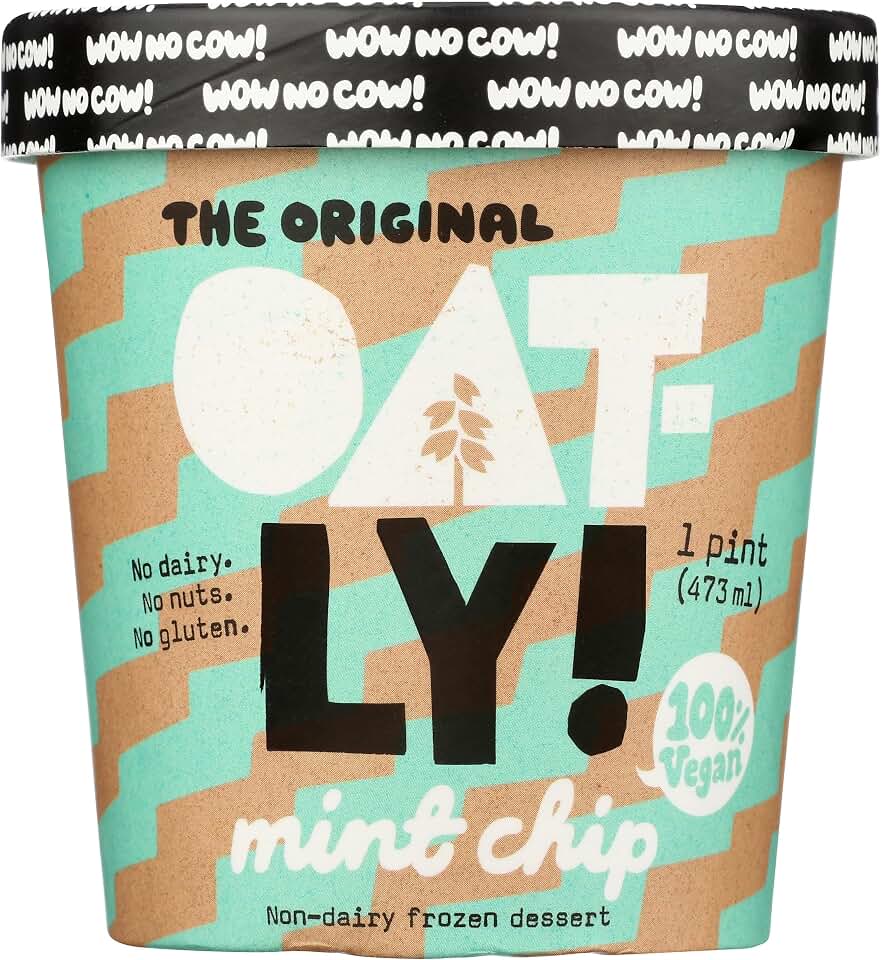 Oatly Non Dairy Ice Cream, Mint Chip, 16 Fl Oz