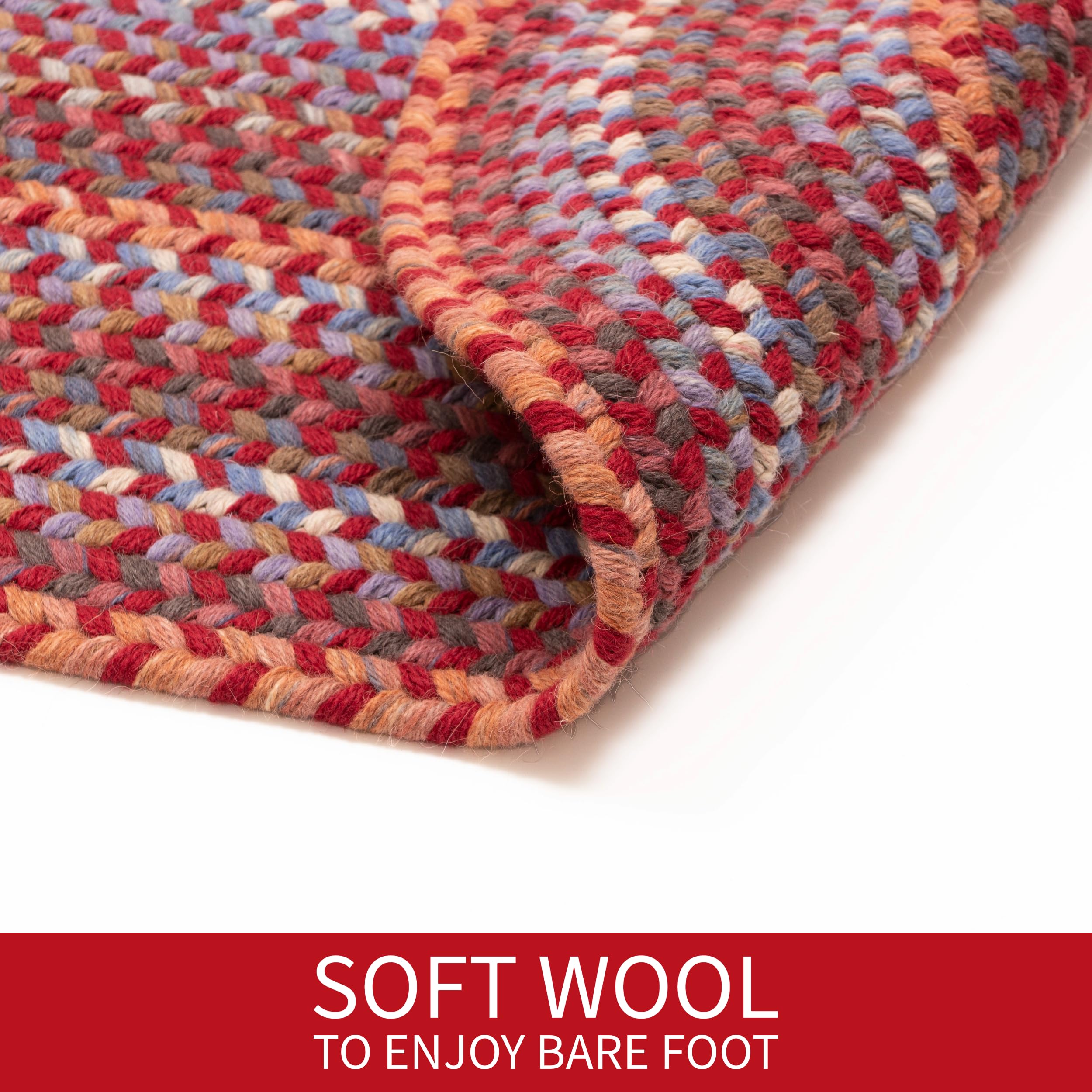 Amazon｜Super Area Rugs プレミアムウール編みラグ - ソフト