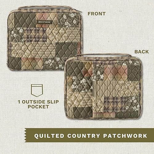 Miniatura 154 de Bella Taylor Funda acolchada para la Biblia para mujer, estuche grande para la Biblia de estudio, parche primitivo