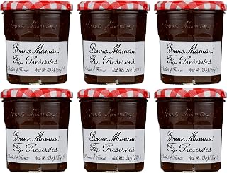 Bonne Maman Fig Preserves, 13 oz Jars (Pack of 6) - Premium French Gourmet Fig Jam Spread