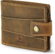 MATADOR Men's Leather Wallet #Danzig with Elegant Gift Box, Elegant Wallet Men with RFID Protection, Luxury Men's Wallet Many Card Slots, Brown Hunter, Classic
