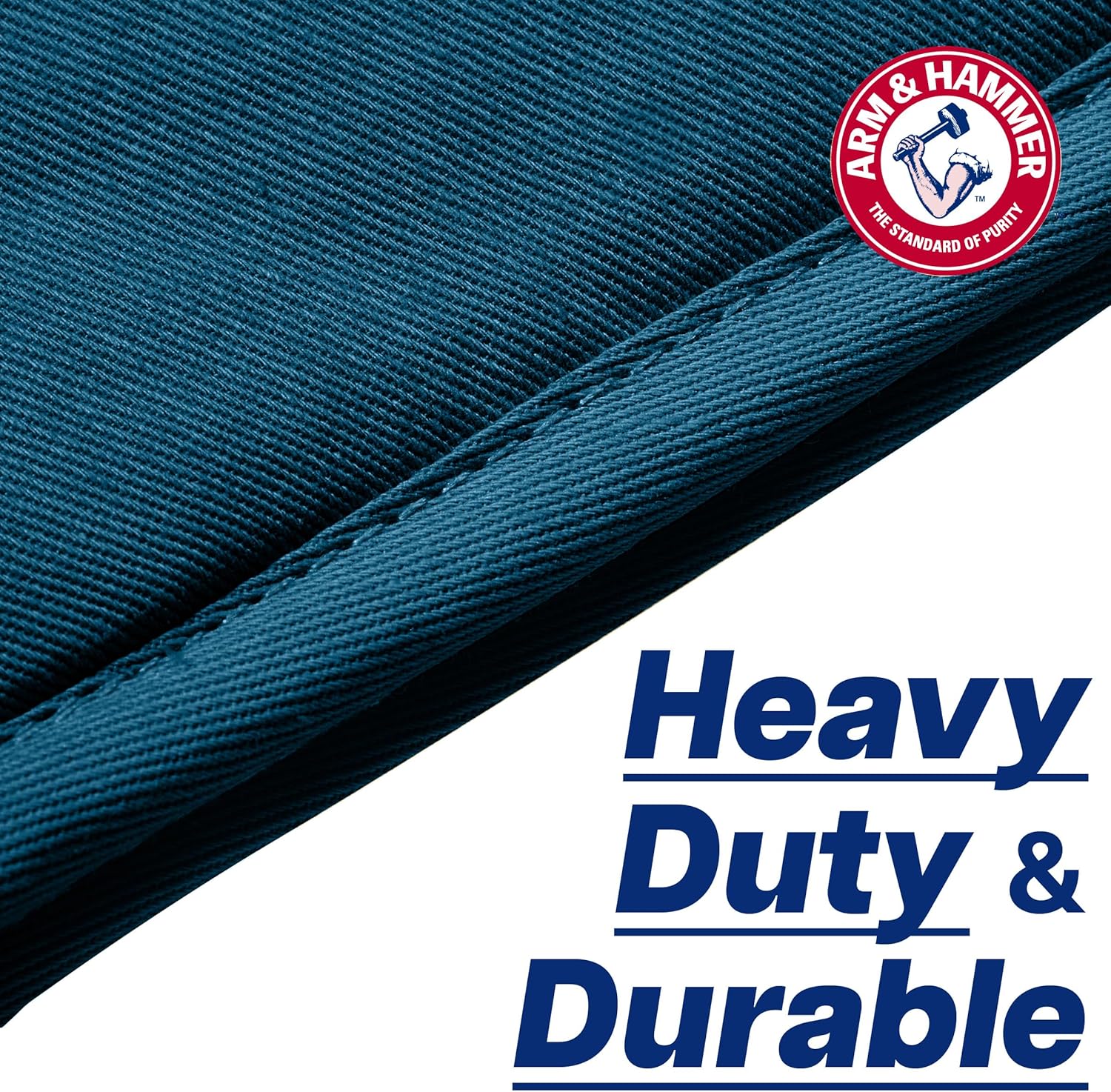 Arm & Hammer Striped Oven Mitts, Heat Resistant, Non-Slip Silicone Grip, 2 Pack, Navy