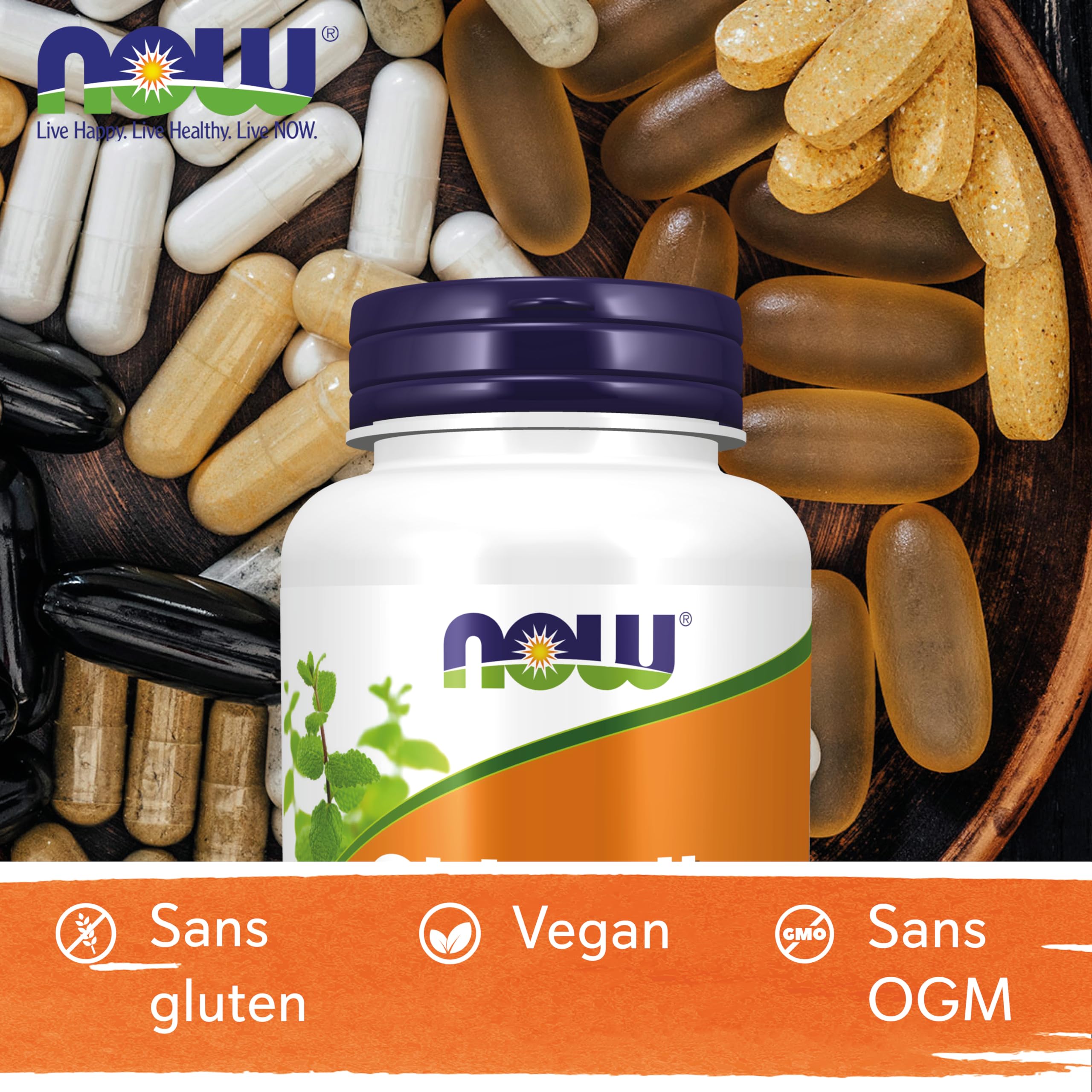 Now Foods, Chlorella, 1.000mg, avec Parois Cellulaires Brisées, 120 Comprimés végétaliens, Testé en Laboratoire, Sans Soja, Sans Gluten, Végétarien, Sans OGM