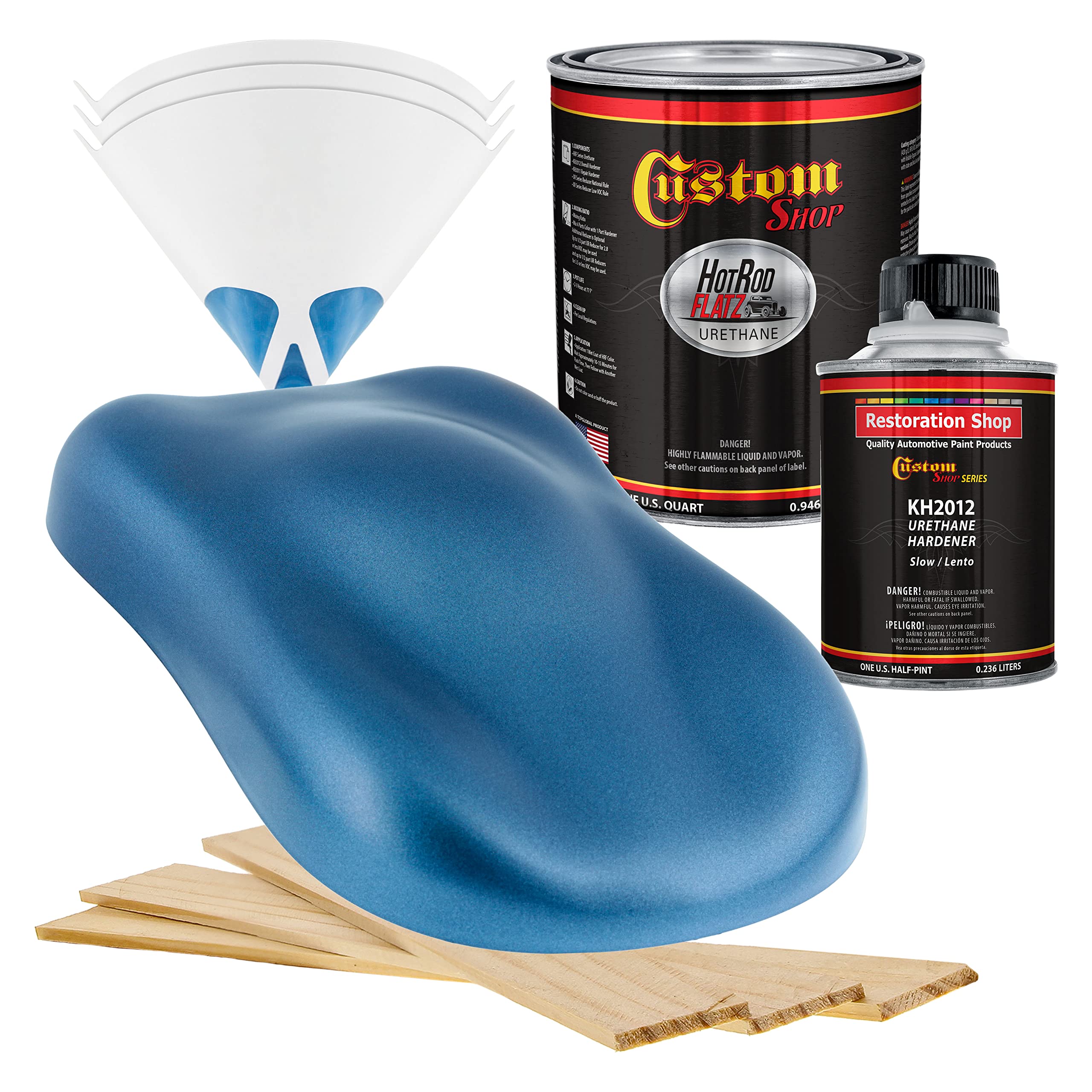 Amazon.com: Custom Shop - Sonic Blue Metallic - Hot Rod Flatz Flat