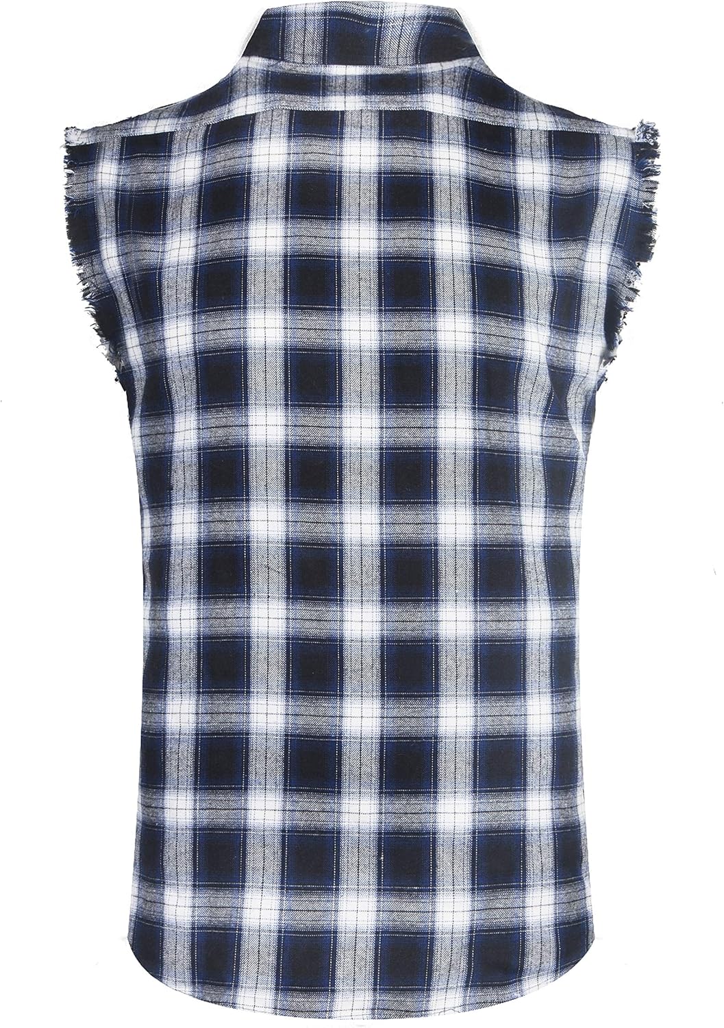 AVANZADA Men's Button Down Sleeveless Plaid Shirt Casual Flannel Plus Size Vest Western Shirts - Image 2