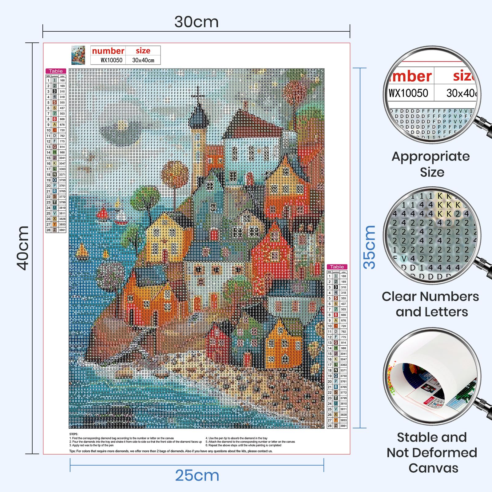LOMSIOY DIY Diamond Painting Set Paesaggi Completo Fai da Te Pittura Diamante Painting Scenari, Strass Ricamo Craft Arts per Adulti Decorazione per Casa e Pareti 30x40 cm17310