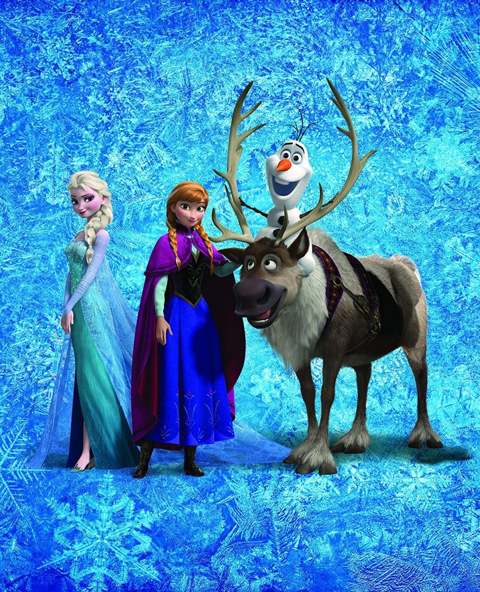 'Disney Blanket 130cm x 160cm-Frozen-Ice Blue-Frozen-In Original Packaging-Blanket Fleece Blanket/Comfort Blanket/Blanket/Car-Elsa, Anna, Olaf, Sven, Kristoff by Saving Elle-Soft
