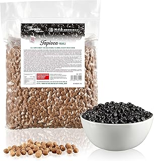 Inspire Food Original Tapioca Pearls For Bubble Drink - 3 KG | Premium Chewy Boba Balls For Boba Milk Tea, Ice Coffee, Ice Tea, Slush, Blended Fruit Drinks