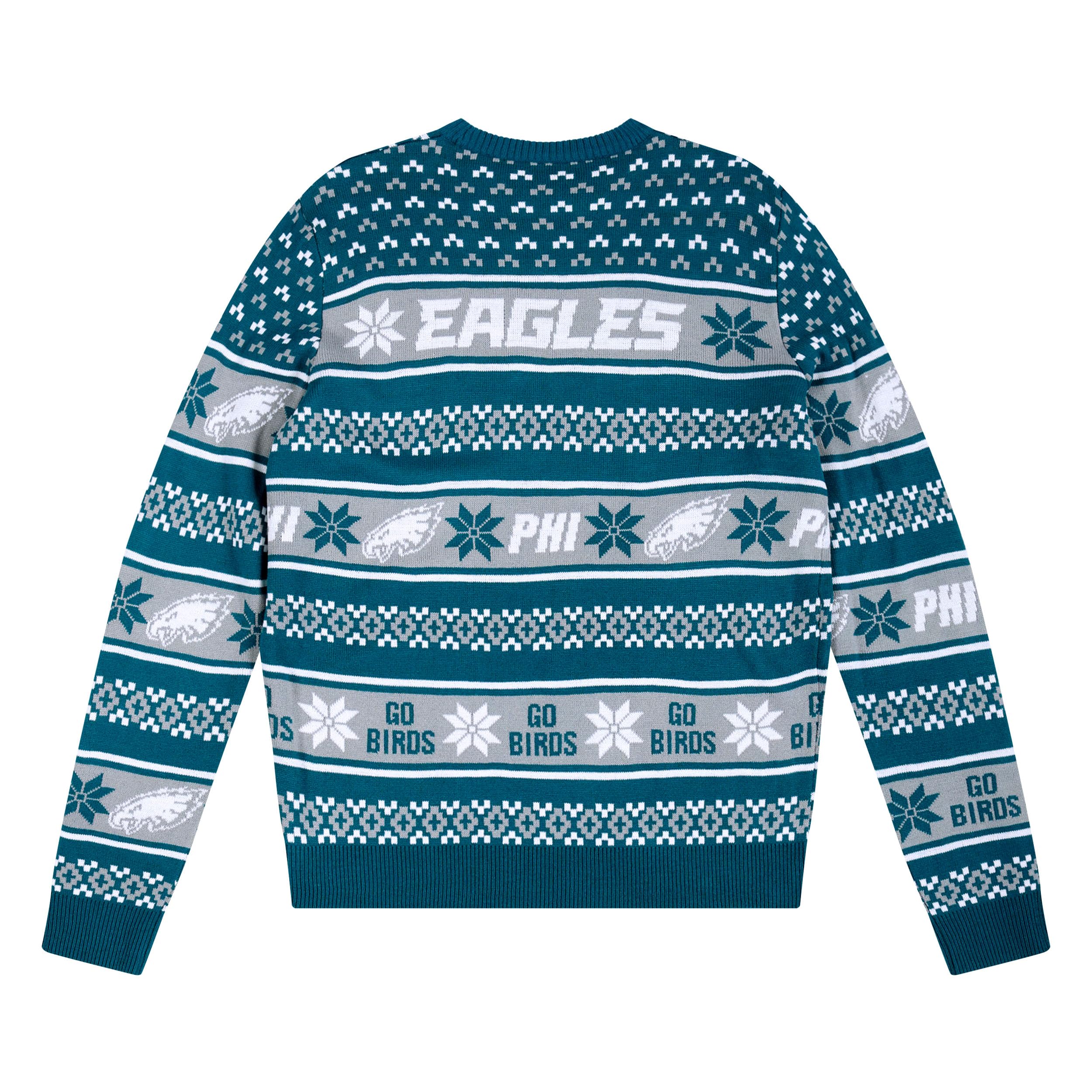 FOCO Men's NFL Team Big Logo Ugly Sweater