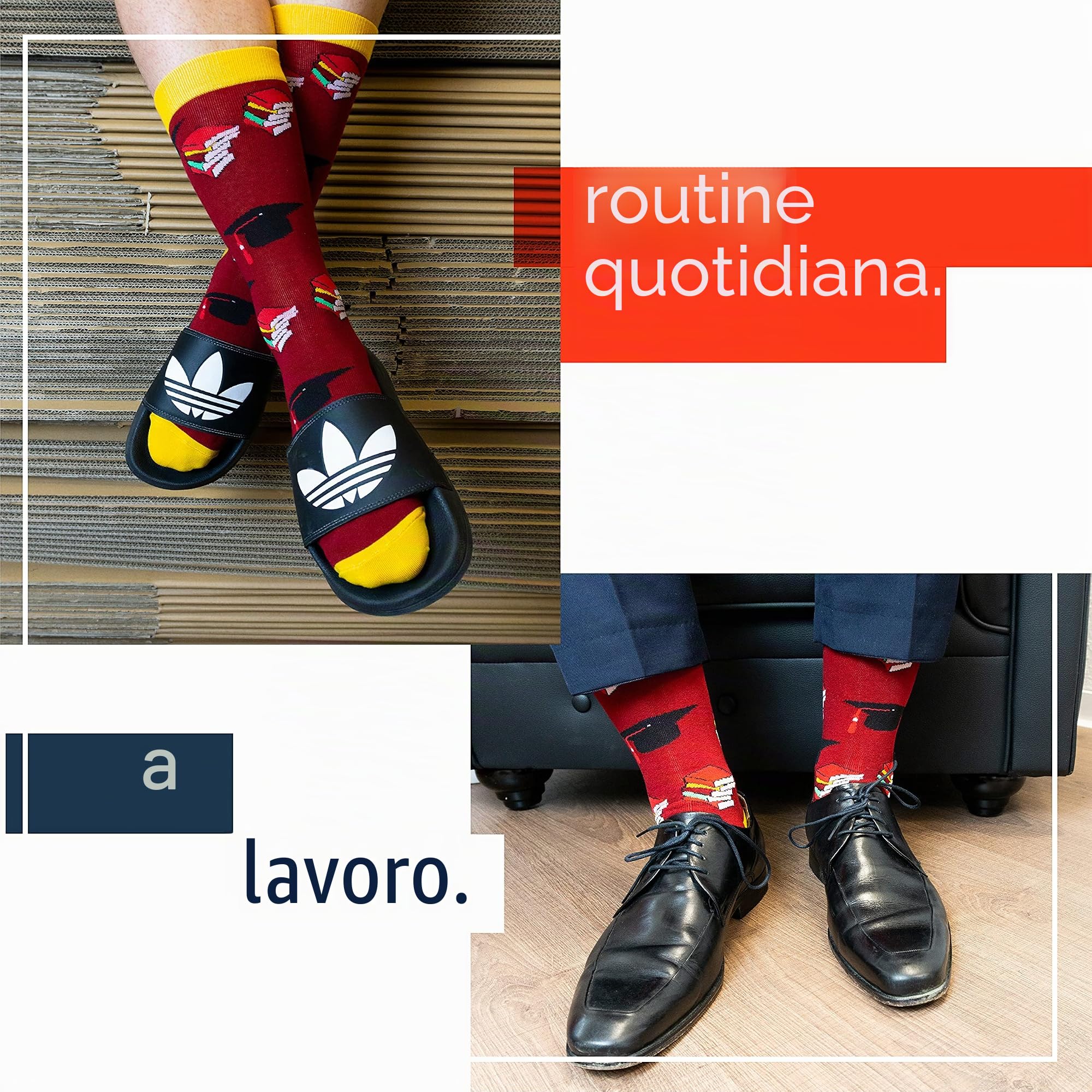 TwoSocks Calze divertenti calze da uomo e da donna come regalo, cotone, taglia unica