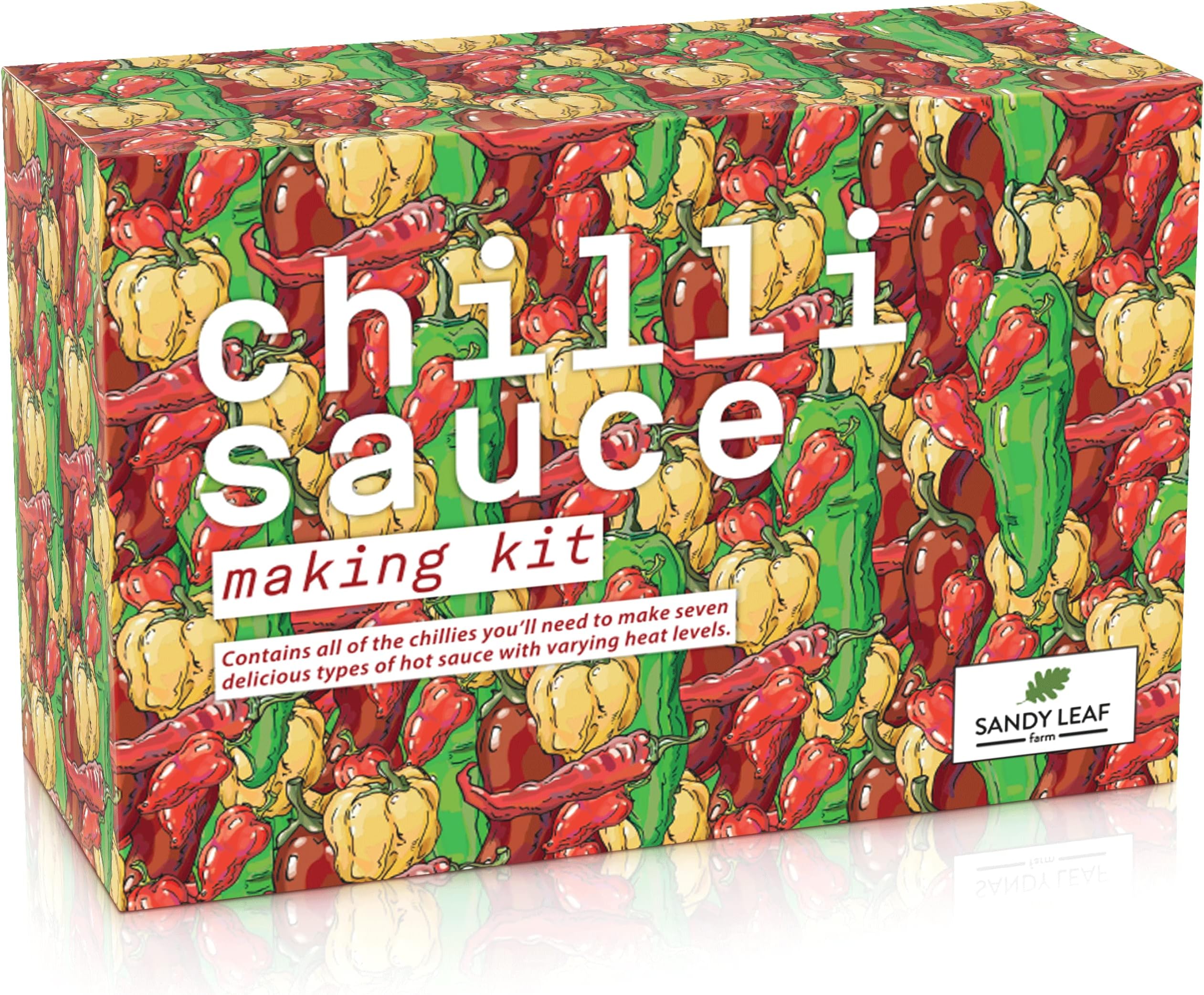 Chilli Sauce Making Kit - Make Your own Hot Sauce Valentine Day Gift - Includes Chipotle, Habanero, Piri Piri, Aji Amarillo & Facing Heaven Peppers